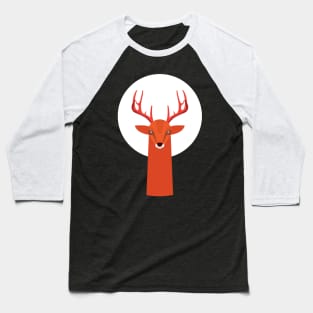 Deer and Moon Baseball T-Shirt